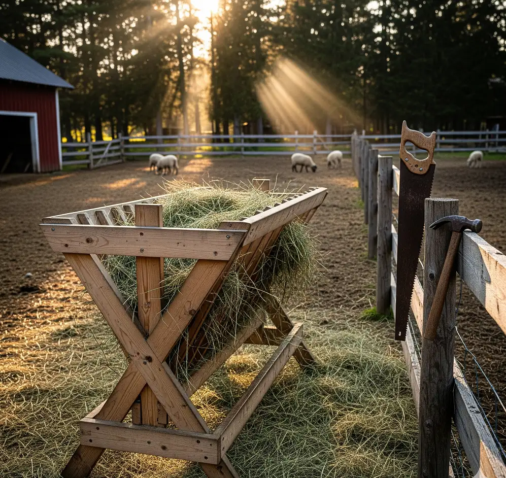 DIY-Hay-Feeder-in-the-field